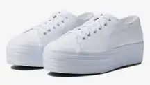 Keds trip up canvas white platform sneakers 9.5