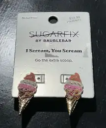 BAUBLEBAR X SUGAR FIX “I SCREAM, YOU SCREAM” ICE CREAM CONE EARRINGS NEW