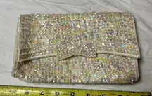 Sequin Clutch Bag - Cream vintage nwt
