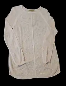 Petal Pink Pink‎ Open Knit Tunic Top Crochet Beachy Ballet Coe Soft Girl Size S