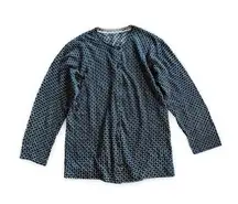 Merona  Soft Buttoned Dark Blue Checkered Cardigan Sweater