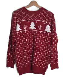 Heimish ladies red soft and cozy pullover sweater size small