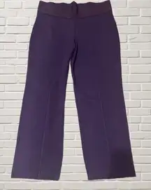 Nygard Slims XL Purple Ponte Pull-On Pants High Rise Ankle Stretch Wide Leg
