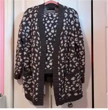 Cheetah print 2 piece sweater set