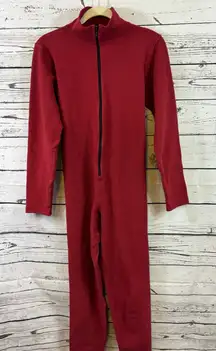 Women's The North Face Red Fleece Jumpsuit S