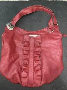 Nine West Red Ruffle Purse Double Strap