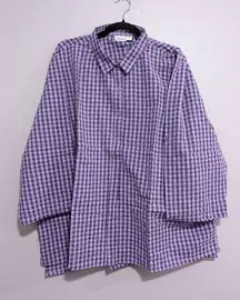 The Vermont country store women's purple checkered shirt 2X