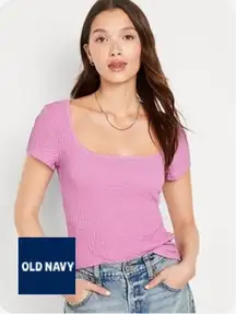 Fitted Square-Neck T-Shirt