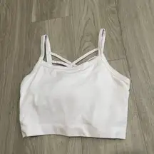 White Ribbed Crop Top