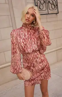 Boutique Mock Neck Mini Dress