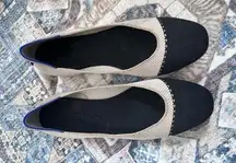 Rothy’s The Flat Womens Size US 9 Square Tuxedo Round Toe Slip On Ballet Flat