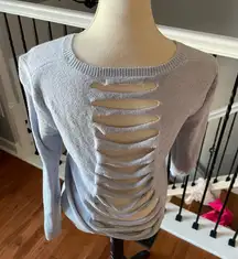 Revolve One Grey Day‎ Cutout Back Sweater Small