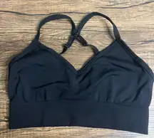 Lululemon Ebb to Street Bra C/D Cup Black No Pads Seamless Medium Support