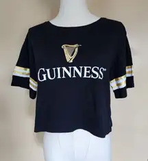 Black/White/Gold Guinness Cropped Tee, Women's S