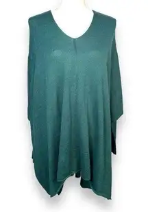 RDI Sleeved Poncho Sweater Enchanted Forrest Green NWT