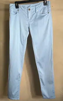 Lilly Pulitzer Women’s Baby Blue WORTH SKINNY Minimalist Casual Pants|Size:2