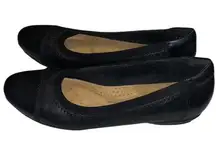 Clarks Comfort Ballet Flats Size 8M Black Leather Shoes