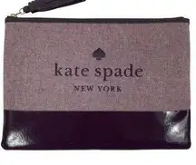 Kate Spade  Large Tassel Zip Pouch Clutch Bag Purse Red