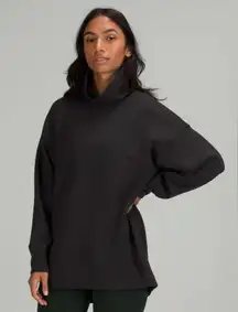 Lululemon Modal Blend Turtleneck Tunic Oversized Fit Sweater Size 4 Black