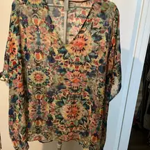 Multicolor beach coverup