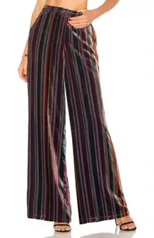 House of Harlow 1960 x Revolve Mona Pants Haze Velvet Multicolor Stripe Wide Leg