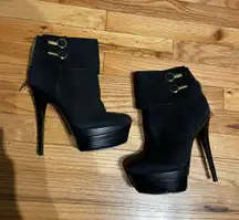 Leather Designer Suede Luxury Ankle Heeled Booties 