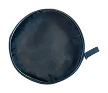 Sephora mesh round makeup bag black 7”