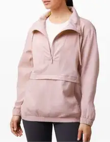 Lululemon Pack Light Pullover Long Sleeve Hooded Jacket Lightweight Light Pink 6
