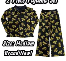 Unisex Medium- Batman Pajama Set - Black and Yellow- NEW!