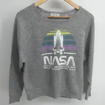 Grayson Threads NASA Space Shuttle Sweatshirt Gray Crewneck Long Sleeve Womens S