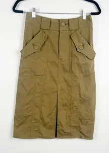 Nanette Lepore Women's Knee‎ Length Skirt Green Sz 0