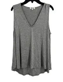 LAMade Grey V Neck Sleeveless Top Size Medium New