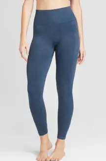 JoyLab Blue High Rise Seamless Ribbed 7/8 Leggings