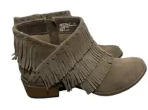 Naughty Monkey Leather Fringe Ankle Boots
