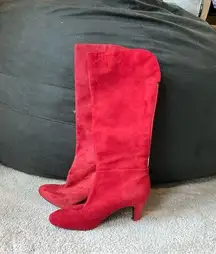 Red Suede Boots