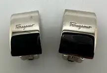 Salvatore‎ Ferragamo Silver Tone Clip On Earrings