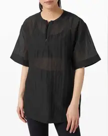 Lululemon Black Clear Intention Shirt Size 4