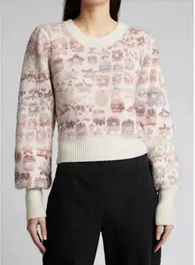 LoveShackFancy | Heirloom Jacquard Kirsten Wool & Alpaca-Blend Pullover | S‎