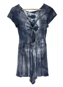 American Eagle Romper Womens S Gray Tie Dye Viscose Stretch Festival Boho Grunge