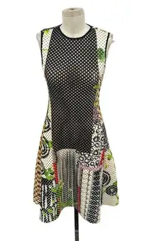 Clover Canyon Laser Cut Perforated Mesh Abstract Print Fit & Flare Dress Size XS