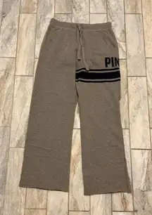 NEW PINK Victoria's Secret women's XS (OVERSIZED) gray/navy sweatpants