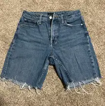 Classic blue denim cutoff shorts