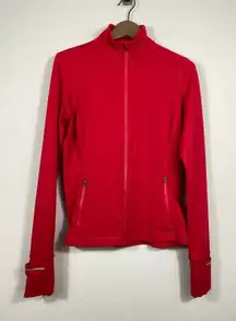 Victoria Sport Red Full Zip Athletic Jacket Small