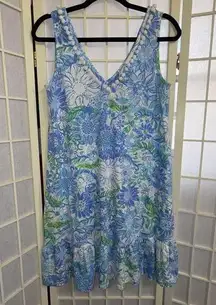 Lilly Pulitzer Frenchie Blue Designer CAMILLA SWING DRESS Preppy Classic | S