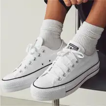Converse All Star Womens Platform Low Top Canvas 560251F size 6.5