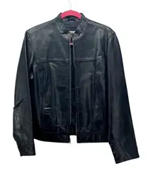 Old‎ Navy Leather Moto Jacket Black Large