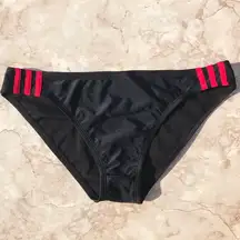 Classic Black and Red  Hipster Sport Bikini Bottoms