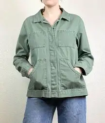 Universal Thread Green Denim Utility Jean Jacket