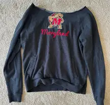 University Of Maryland Sweatshirt Off the shoulder 