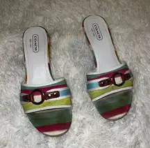 Coach Y2K Multi Colored Fiona Platform Sandal Size 9